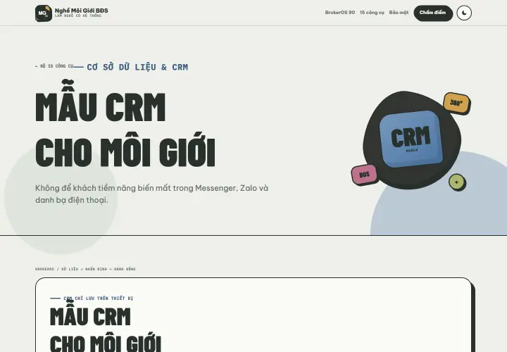 Giao diện mẫu CRM