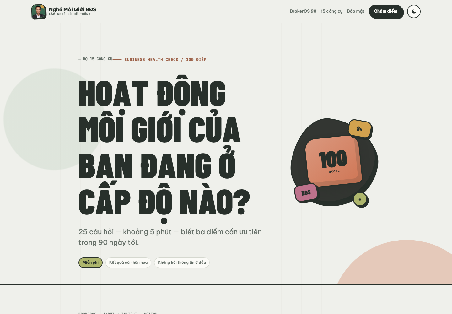 Giao diện Broker Business Scorecard